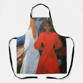 Edvard Munch - rot und weiß Schürze (Vorderseite)