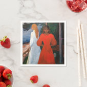 Edvard Munch - rot und weiß Serviette (Beispiel)