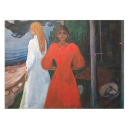 Edvard Munch - rot und weiß Tischdecke