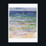 Edvard Munch Sea View Postcard Postkarte<br><div class="desc">Dies ist eine Reproduktion eines Gemäldes von Edvard Munch (der Typ berühmt für "The Scream"). Es wurde in den Jahren 1907-08 gemalt,  und der Titel ist "Sea View from Warnemünde" (in Deutschland). Es zeigt abstrakte Wellen in vielen Farbtönen.</div>