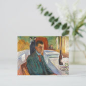 Edvard Munch - Selbstportrait mit einer Flasche We Postkarte (Stehend Vorderseite)