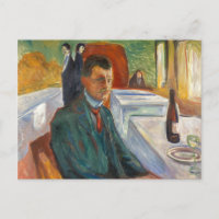 Edvard Munch - Selbstportrait mit einer Flasche We