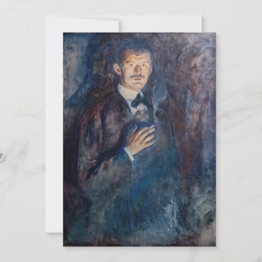 Edvard Munch - Selbstportrait mit Zigarette Dankeskarte (Vorderseite)