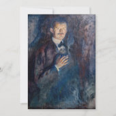 Edvard Munch - Selbstportrait mit Zigarette Einladung (Vorderseite)