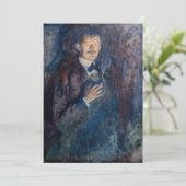 Edvard Munch - Selbstportrait mit Zigarette Einladung (Stehend Vorderseite)