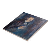 Edvard Munch - Selbstportrait mit Zigarette Fliese (Seite)