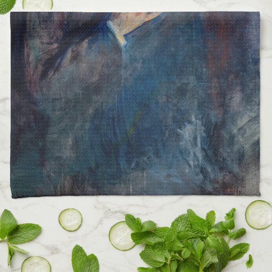 Edvard Munch - Selbstportrait mit Zigarette Geschirrtuch (Gefaltet)