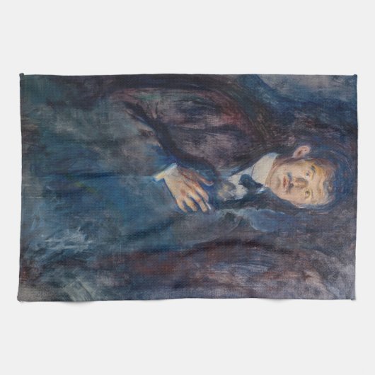 Edvard Munch - Selbstportrait mit Zigarette Geschirrtuch (Horizontal)