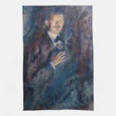 Edvard Munch - Selbstportrait mit Zigarette Geschirrtuch (Vertikal)