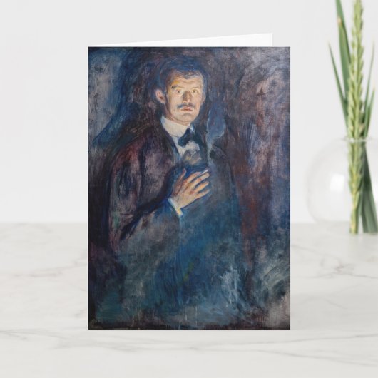 Edvard Munch - Selbstportrait mit Zigarette Karte (Vorderseite)
