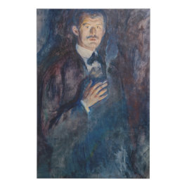 Edvard Munch - Selbstportrait mit Zigarette Künstlicher Leinwanddruck