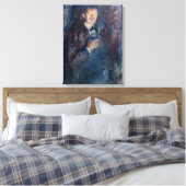 Edvard Munch - Selbstportrait mit Zigarette Leinwanddruck (Insitu (Schlafzimmer))