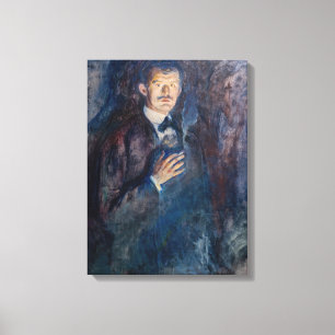 Edvard Munch - Selbstportrait mit Zigarette Leinwanddruck