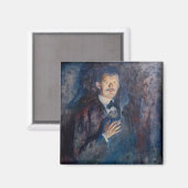 Edvard Munch - Selbstportrait mit Zigarette Magnet (Vorderseite/Rückseite)
