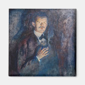 Edvard Munch - Selbstportrait mit Zigarette Magnet (Vorne)