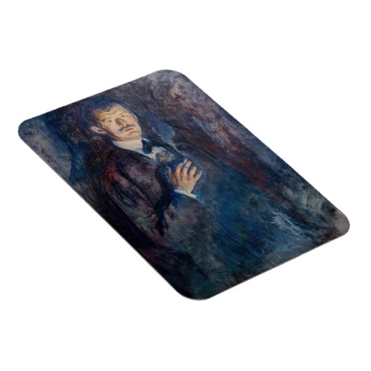 Edvard Munch - Selbstportrait mit Zigarette Magnet (Rechte Seite)