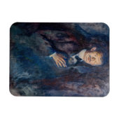 Edvard Munch - Selbstportrait mit Zigarette Magnet (Horizontal)