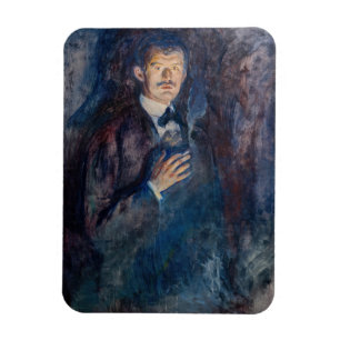 Edvard Munch - Selbstportrait mit Zigarette Magnet