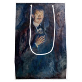 Edvard Munch - Selbstportrait mit Zigarette Mittlere Geschenktüte (Rückseite)