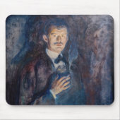 Edvard Munch - Selbstportrait mit Zigarette Mousepad (Vorne)