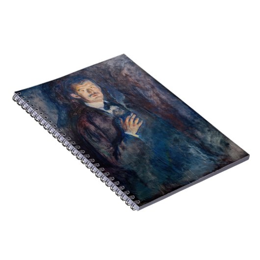 Edvard Munch - Selbstportrait mit Zigarette Notizblock (Rechte Seite)