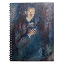 Edvard Munch - Selbstportrait mit Zigarette Notizblock
