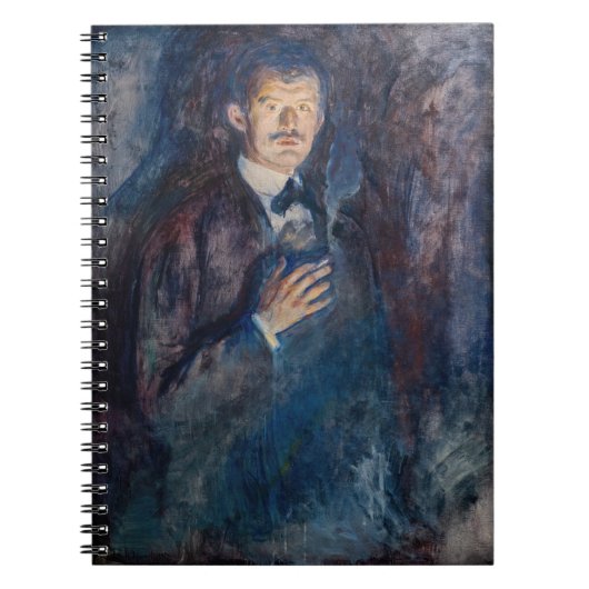 Edvard Munch - Selbstportrait mit Zigarette Notizblock (Vorderseite)