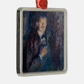 Edvard Munch - Selbstportrait mit Zigarette Ornament Aus Metall (Rechts)
