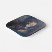 Edvard Munch - Selbstportrait mit Zigarette Pappteller (Gewinkelt)