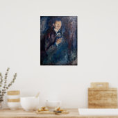 Edvard Munch - Selbstportrait mit Zigarette Poster (Küche)