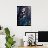 Edvard Munch - Selbstportrait mit Zigarette Poster (Heimbüro)