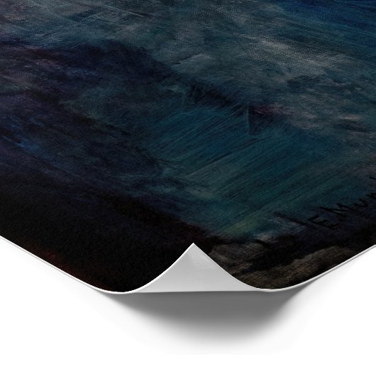 Edvard Munch - Selbstportrait mit Zigarette Poster (Ecke)