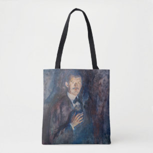 Edvard Munch - Selbstportrait mit Zigarette Tasche