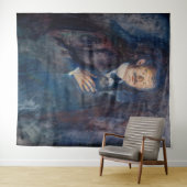 Edvard Munch - Selbstportrait mit Zigarette Wandteppich (Beispiel (Horizontal))