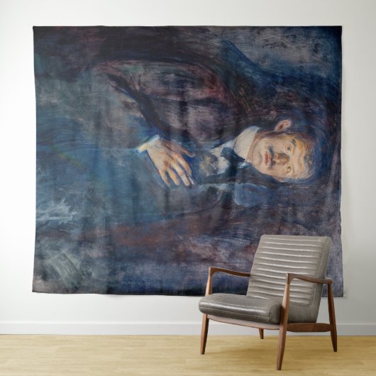Edvard Munch - Selbstportrait mit Zigarette Wandteppich (Beispiel (Horizontal))