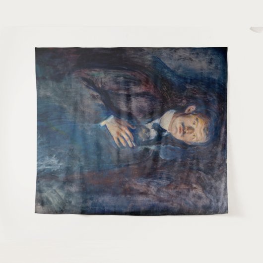 Edvard Munch - Selbstportrait mit Zigarette Wandteppich (Vorderseite (Horizontal))