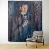 Edvard Munch - Selbstportrait mit Zigarette Wandteppich (Beispiel)