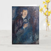 Edvard Munch - Selbstporträt mit Zigarette Karte (Gelbe Blume)