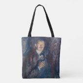 Edvard Munch - Selbstporträt mit Zigarette Tasche (Rückseite)