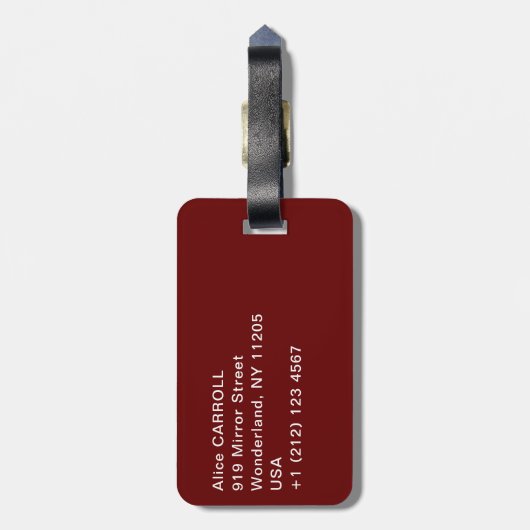 Edvard Munch - Shopping mit Red House Gepäckanhänger (Rückseite vertikal)