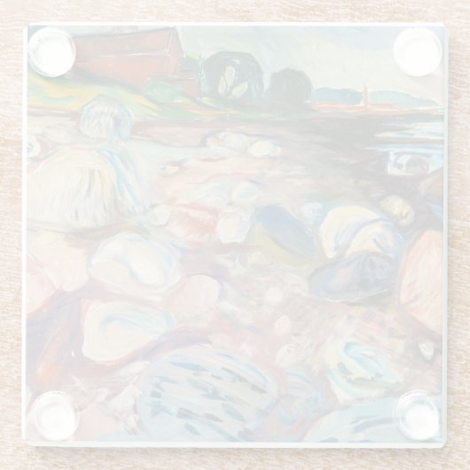 Edvard Munch - Shopping mit Red House Glasuntersetzer (Rückseite)