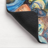 Edvard Munch - Shopping mit Red House Mousepad (Ecke)