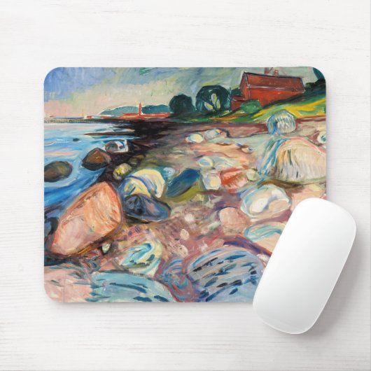 Edvard Munch - Shopping mit Red House Mousepad (Mit Mouse)