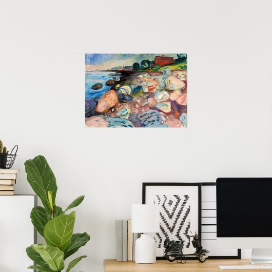 Edvard Munch - Shopping mit Red House Poster (Heimbüro)