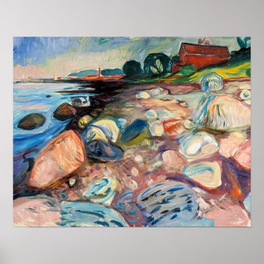 Edvard Munch - Shopping mit Red House Poster (Vorne)