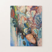 Edvard Munch - Shopping mit Red House Puzzle (Vertikal)