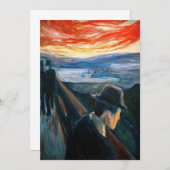 Edvard Munch - Sick Mood at Sunset, Despair 1892 Dankeskarte (Vorne/Hinten)