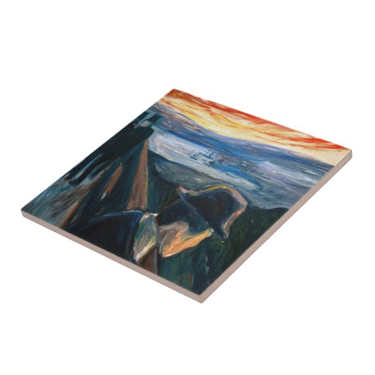 Edvard Munch - Sick Mood at Sunset, Despair 1892 Fliese (Seite)