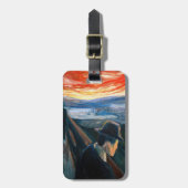 Edvard Munch - Sick Mood at Sunset, Despair 1892 Gepäckanhänger (Vorderseite vertikal)