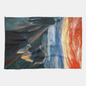 Edvard Munch - Sick Mood at Sunset, Despair 1892 Geschirrtuch (Horizontal)